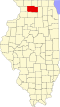 State map highlighting Ogle County