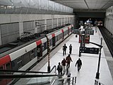 RER B platforms of the station.