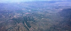 Aerial view of Sanggan River Valley in Yangyuan