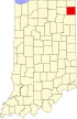 State map highlighting DeKalb County