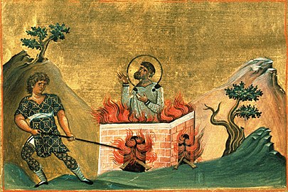 Martyrdom of Polyeuctus of Melitene (Menologion of Basil II, 10th century)