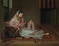 Image 7A woman in Bengal region in the eastern part of the Indian subcontinent, clad in fine Bengali muslin, 18th century. (from History of clothing and textiles)