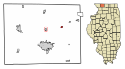 Location of Dakota in Stephenson County, Illinois.