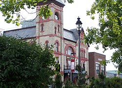 The landmark Woodstock Opera House building in historic downtown Woodstock