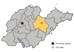 Location in Shandong