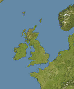 RMS Alcantara (1913) is located in Oceans around British Isles