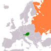 Location map for Austria and the Soviet Union.