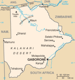 Botswana - Mappa