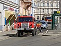 Steyr Puch Pinzgauer 716 D kurz nach der Ausfahrt aus der Feuerwache Dietrichsteinplatz.