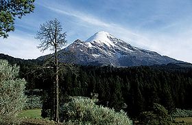 Vue du pic d'Orizaba enneigé.