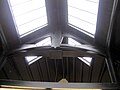 Roof truss inside hall