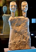 Two-headed statue from ʿAin Ghazal, Jordan Museum, Amman