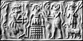 Image 63Ancient Sumerian cylinder seal impression showing the god Dumuzid being tortured in the Underworld by galla demons (from Comparative mythology)