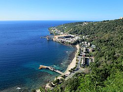 Flying Fish Cove, the territory's capital