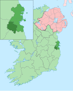 Karta med South Dublin markerat