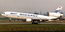 A McDonnell Douglas DC-10 of Boğaziçi Hava Taşımacılığı