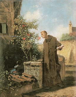 Moine respirant une rose (vers 1850), musée des Beaux-Arts de Leipzig.