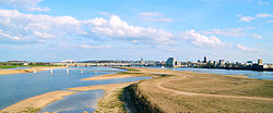 Nijmegen city view from the north-west