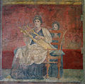 Wall painting from a reception hall; Roman; Late Republican, ca. 50-40 B.C.; From the villa of P. Fannius Synistor at Villa Boscoreale; left one of a series of three paintings