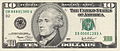 10 dollars bill (obverse)