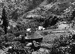 View of Chungthang, 1938 in (Mangan district, Sikkim)