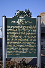 Thumbnail for File:Jackson Michigan First Congregational Church plaque.jpg