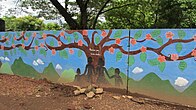 War memorial mural in Nuevo Gualcho