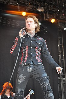 Todd performing with Buckcherry in 2014