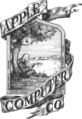 Le premier logo d'Apple avec Isaac Newton sous un pommier (dessiné par Ronald Wayne).