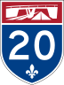 Autoroute 20 marker