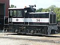 Carbon Limestone locomotive D-14 on the Midwest Central tracks