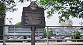 Close-up of historic marker.