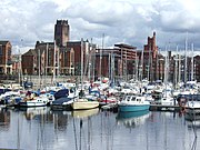 Yachts at Liverpool Marina, Coburg Dock