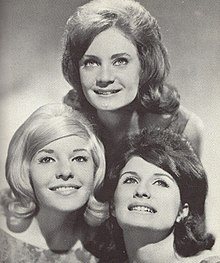 The Angels in 1963.[1] L-R: Phyllis Allbut, Barbara Allbut and Peggy Santiglia.