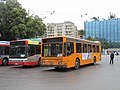 Buses loading outside the station