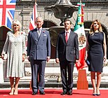 With Enrique Peña, then President of Mexico, and Angélica Rivera, then First Lady of Mexico. (3 November 2014)