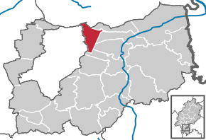 Poziția Messel pe harta districtului Darmstadt-Dieburg