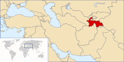 Location of Tadsjikistan