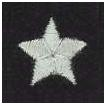 Blue "Star" proficiency badge. Stars were also worn on both sleeves, positioned below the Spitfire badge and, where present, above the rank badge. (Red and Gold stars were also awarded).