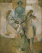 Marcel Duchamp, 1911, La sonate (Sonata), oil on canvas, 145.1 x 113.3 cm, Philadelphia Museum of Art