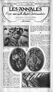 Paintings by Gino Severini, 1911, Souvenirs de Voyage; Albert Gleizes, 1912, Man on a Balcony, L'Homme au balcon; Severini, 1912–13, Portrait de Mlle Jeanne Paul-Fort; Luigi Russolo, 1911–12, La Révolte. Published in Les Annales politiques et littéraires, Le Paradoxe Cubiste (continued), n. 1916, 14 March 1920