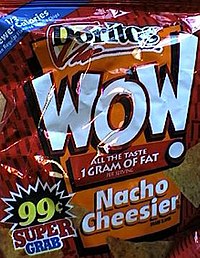 A bag of Nacho Cheesier Doritos WOW from 1998