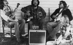 Classic (1972–1981) line-up of the band: Sam Bush, Curtis Burch, John Cowan, Courtney Johnson.