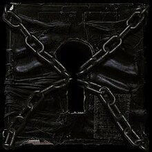 A dark image shows a keyhole covered in cloth and bound by chains that form an "X" going thru the hole.