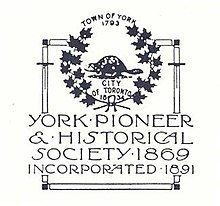 York Pioneers moving Scadding Cabin