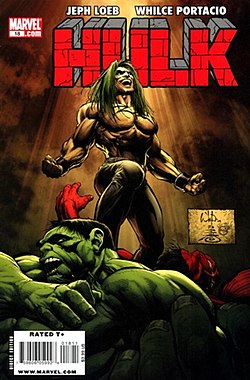 דוק סמסון, כפי שהוא מופיע על עטיפת החוברת Hulk Vol.2 #18 מדצמבר 2009, אמנות מאת וילס פורטשיו ופיטר סטייגרוולד.