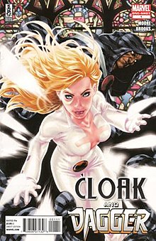 Cloak and Dagger, כפי שהם מופיעים על עטיפת החוברת Cloak and Dagger Vol.4 #1 ממאי 2010, אמנות מאת מארק ברוקס