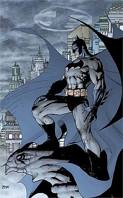 באטמן, כפי שהופיע על עטיפת החוברת Batman #608 מדצמבר 2002, אמנות מאת ג'ים לי.