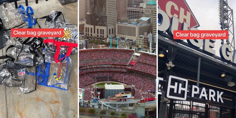 Woman goes to Major League Baseball game. She’s told her clear bag can’t come in