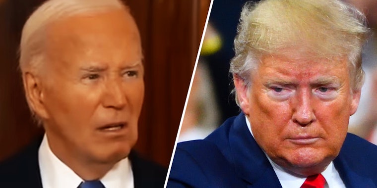 Joe Biden(l), Donald Trump(r)